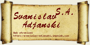 Svanislav Ađanski vizit kartica